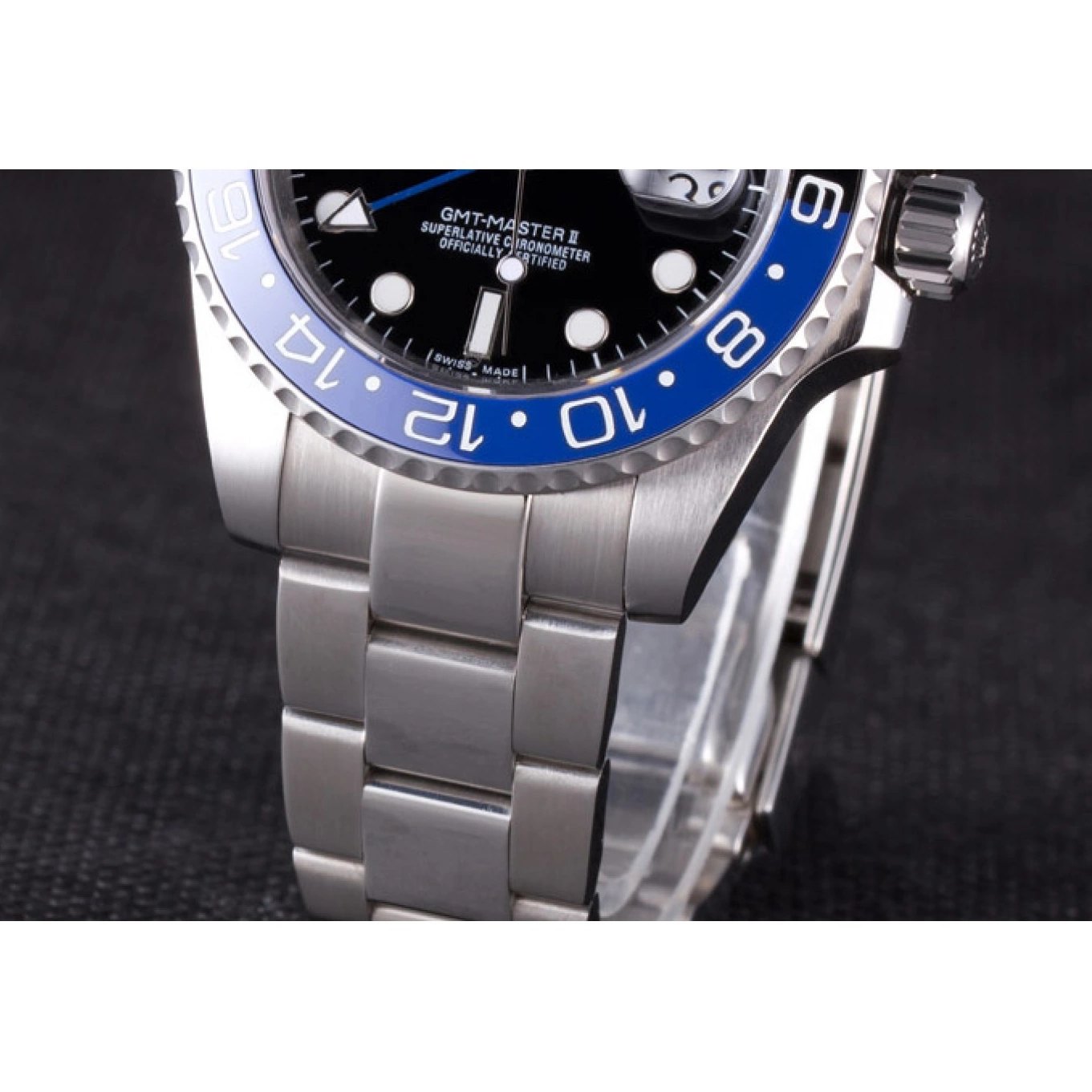 Aaa replica watch MASTER Rolex II 2013 621393 BLACK BLUE GMT BEZEL rl431 0824